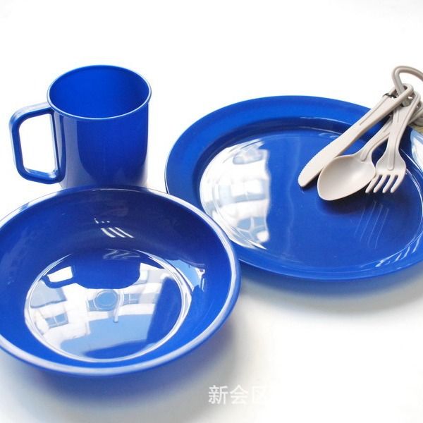 CA13户外旅行野餐超轻塑料餐具一人份食一6件套碗碟人套装杯