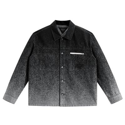 【商场同款】太平鸟男装 秋季潮流泼墨提花夹克男外套B1BJF3444