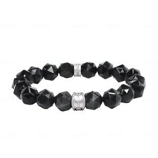 AWNL如恩守护盾黑曜石手链男款小众高级生日礼物送男友