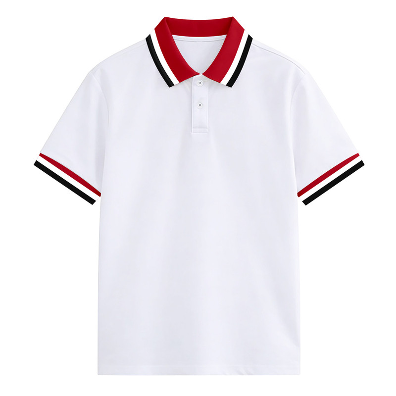 20儿童polo衫短袖t恤夏季白色校服班服园服聊城市茌平区实验小学
