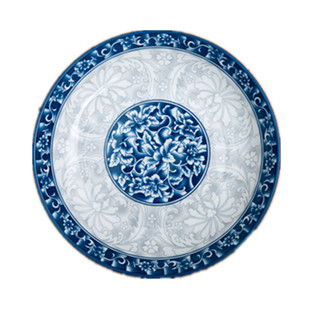 创意青花瓷家用骨碟陶瓷餐具小碟子6英寸7英寸小盘果盘圆盘深盘子