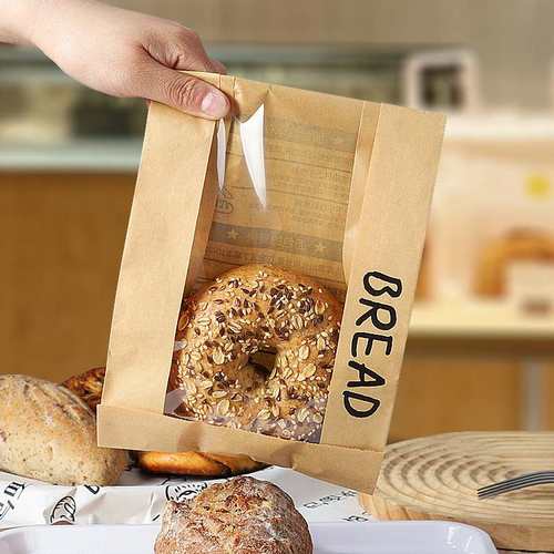 面包袋包装切片土司开窗面包袋八边自立封袋子自封