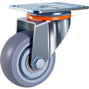 静音橡胶脚轮1.5寸2寸3寸万向轮轮子定向轮家具刹车轮轱辘手拉车