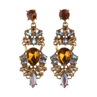 高级感贵气水晶锆石流苏耳环女2025新款秋冬复古轻奢耳钉气质耳夹