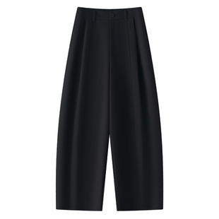 气质弯刀裤女2026新款春季垂感显瘦宽松弯刀裤小个子高腰九分裤子