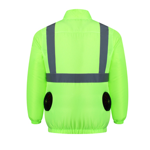 夏薄款空调服男款电焊纯棉户外風扇衫马甲风扇衣服降温工地工作服