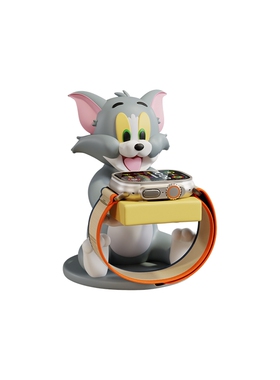 猫和老鼠苹果手表支架适用华为iwatch充电底座applewatch装饰摆件