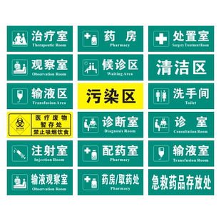 医院诊所门牌科室牌治疗室诊断室观察室药房注射室输液室专科医院医药标识牌镇卫生院村卫生室标志牌定制定做