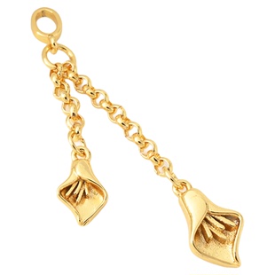 高保铜镀18K金国风马上有钱招财如意锁流苏吊坠手工diy手链吊饰