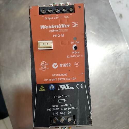 询魏德米勒电源CP M SNT 250W 24V 10A，拆机