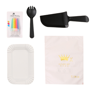 生日蛋糕餐具纸盘刀叉盘套装盘叉一次性餐盘烘焙盘子叉子碟子组合