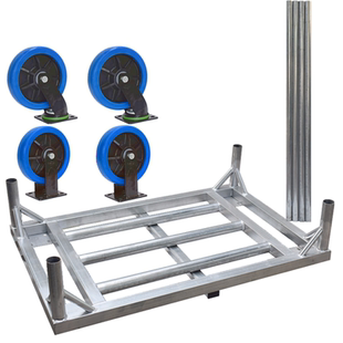 布匹手推车搬运车拉布车拖车插杆平板车商用拉货车布匹车舞台推车