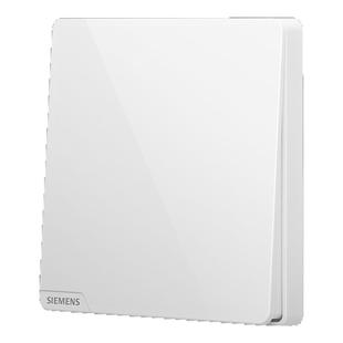 西门子一开双控开关面板皓彩白色纯平无边框86型家用暗装单联二控