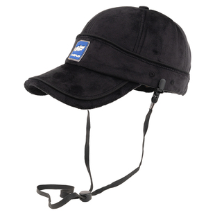 2025新款男士帽子冬季保暖加绒加厚鸭舌帽男款防风绳棒球帽女秋冬