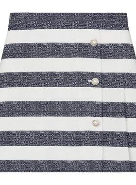 【礼物】Kate spade ks 水手条纹粗花呢百褶裙