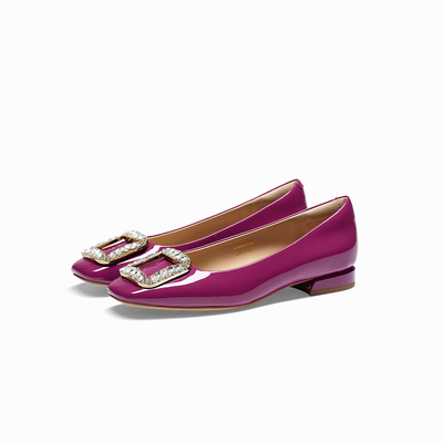 蹀愫时尚方头芭蕾舞平底鞋