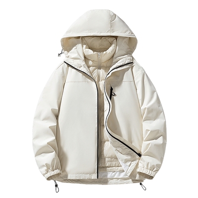 美式鸭绒冲锋衣内胆两件套羽绒服