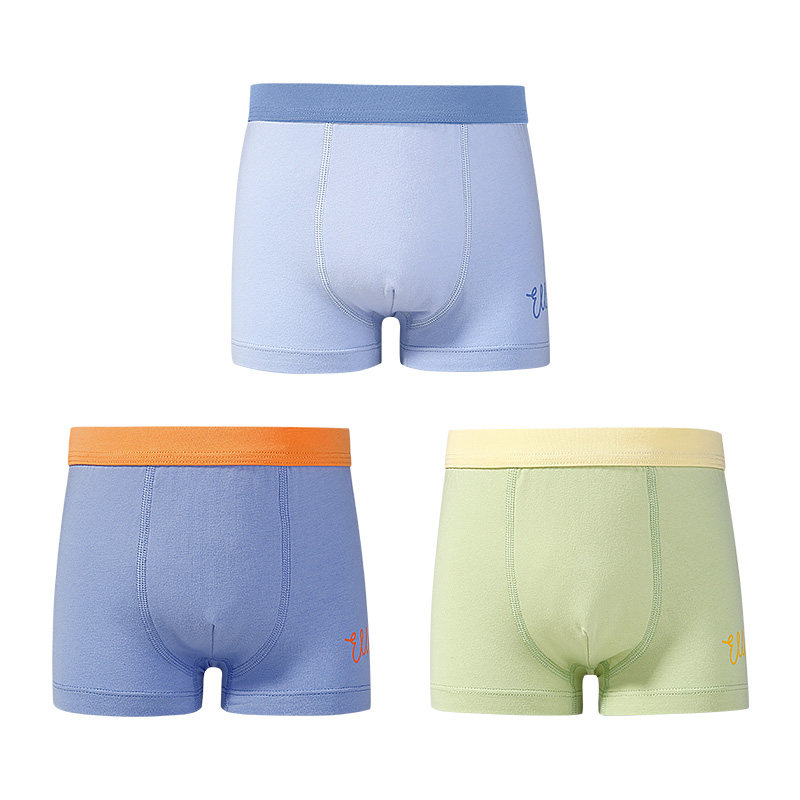 法国ELLEBABY男童女童内裤纯棉舒适四角短裤儿童平角裤宝宝短裤