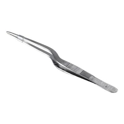 云程不锈钢枪型镊子清理耳鼻喉枪状接种尖头工具夹镊子弯镊子实验室组培水培镊子接种器械14 16 20 cm