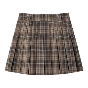 东京岁时记JK制服原创美拉德jk百褶裙格裙女学院风棕色半身裙短裙