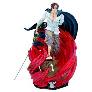 动漫海贼王红发香克斯四皇场景雕像手办模型摆件车载客厅景品