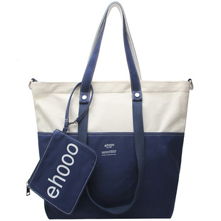 女高中大学生上课通勤可装书包小众帆布单肩斜挎背袋子森系托特