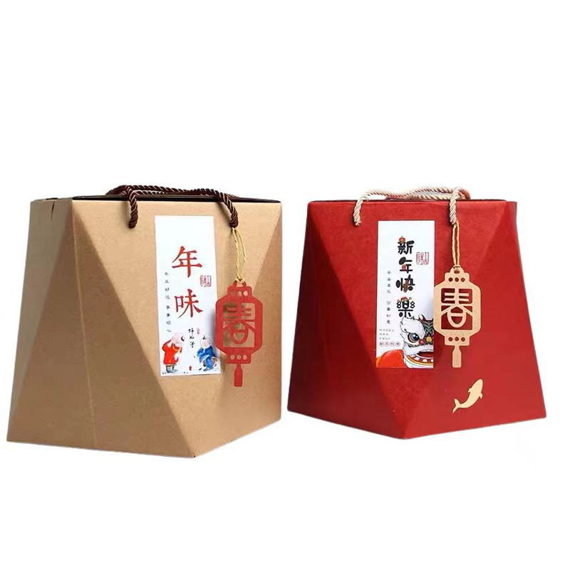 创意春节年货包装盒红枣干货礼品盒通用糕点特产水果零食礼盒定制