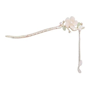 新中式发簪女步摇流苏玉兰花簪子高级感旗袍汉服发钗头饰仙气发饰