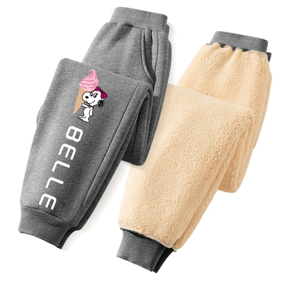 史努比女童冬季加绒裤子