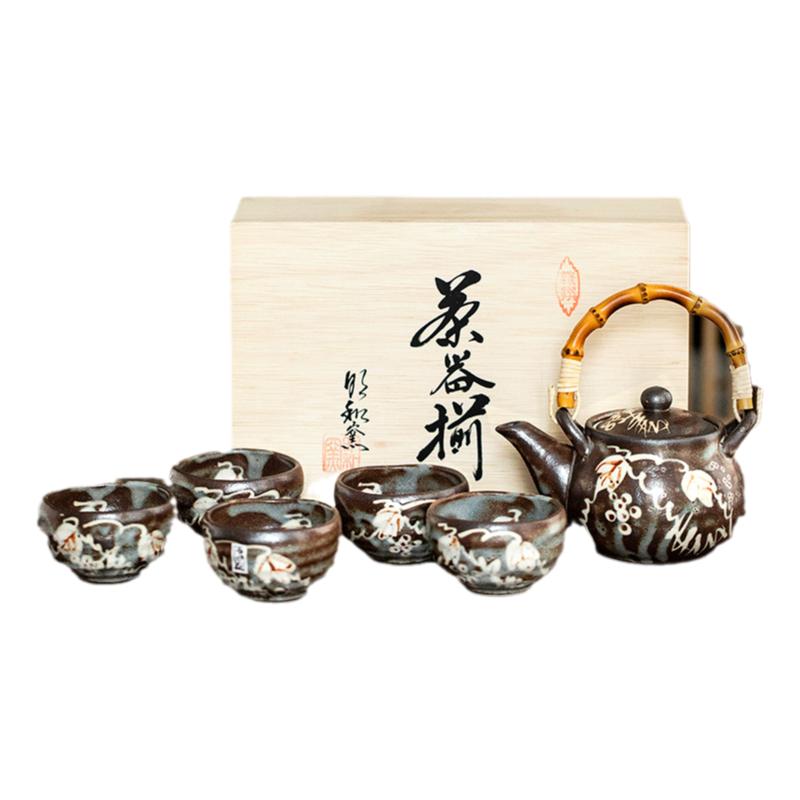同合进口志野烧春秋茶壶茶杯礼盒套装日式功夫茶具泡茶壶中秋礼物