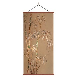 宋氏美学中式竹韵玄关装饰画茶室书房办公室禅意挂画客厅入户壁画