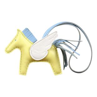 H家小马挂件小飞马汽车挂饰配饰吊饰真皮菜篮子包包羊皮车内车载