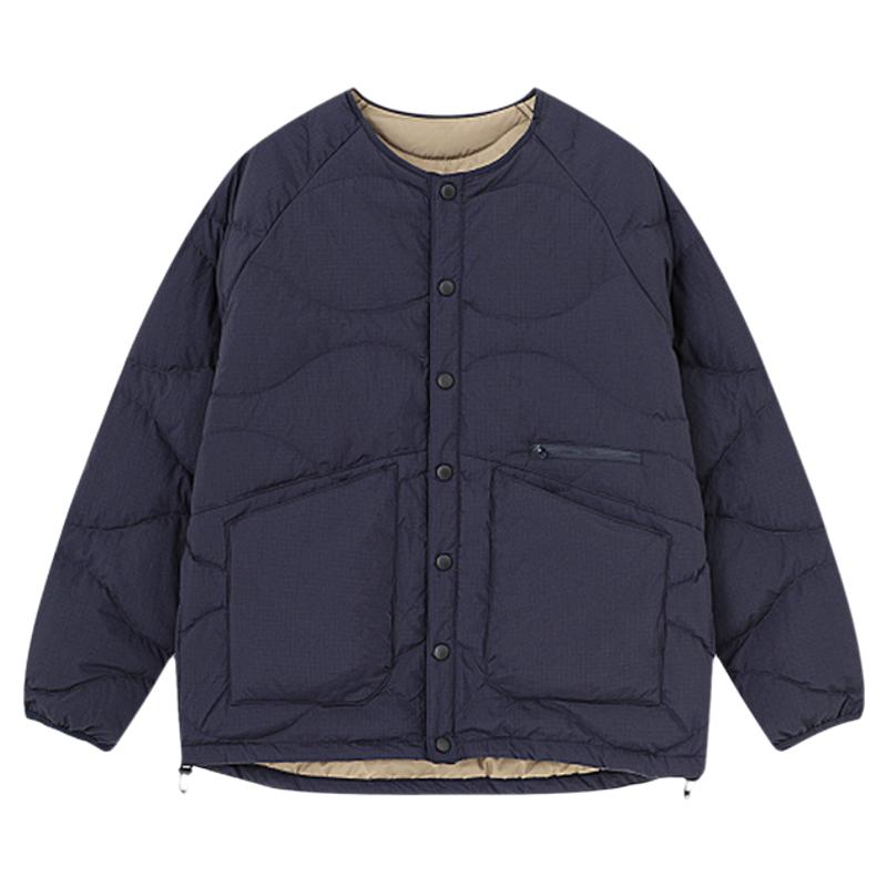 Basic House/百家好2026冬季新款圆领短款羽绒服百搭宽松加厚外套