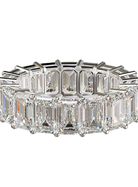 18K金祖母绿全圈满镶可定制戒指