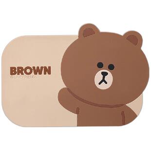 LINE FRIENDS鼠标垫创意耐脏可爱家用办公桌软垫车载置物防滑垫