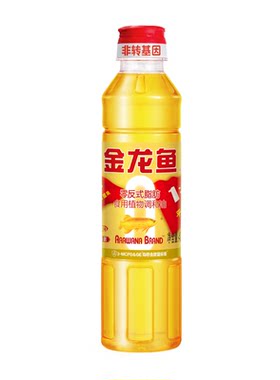 金龙鱼黄金比例食用植物调和油非转基因400ml小瓶装家用炒菜花生