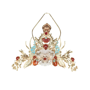 清月鹿鸣原创【化蝶】古风情侣发饰神女发冠头饰掩鬃后压汉服配饰