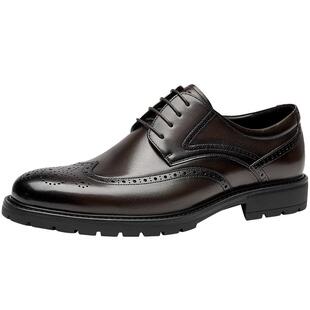 【布洛克小牛皮】BeauToday男士皮鞋商务正装皮鞋结婚新郎鞋德比