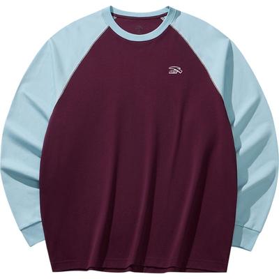 安踏情侣插肩袖长袖T恤针织衫