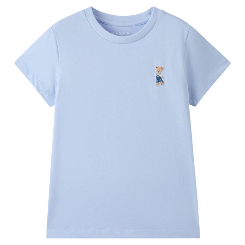 PawinPaw长绒棉小熊童装夏季新款宽松短袖