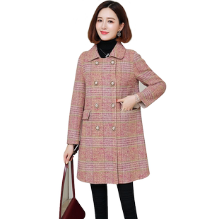 卡若维娅高端双面零羊绒大衣女中长款妈妈修身毛呢子外套秋冬新款