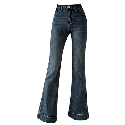 加绒加厚弹力微喇牛仔裤女小个子