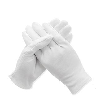 白色作业白手套纯棉全棉布加厚文玩礼仪开车干活劳保耐磨工作薄款