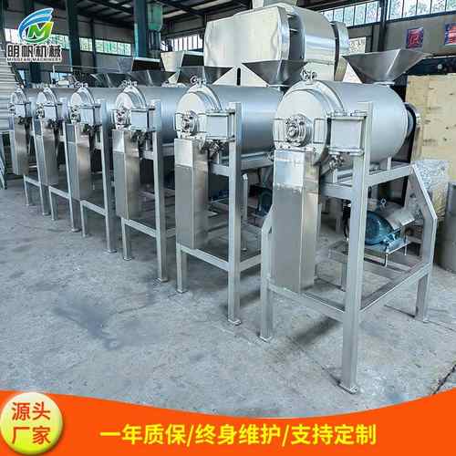 全自动不锈钢水果去核打浆机 商用枸杞大型榨汁机 打浆流水线设备