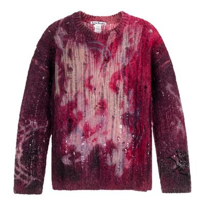 ACNE STUDIOS 春夏新款男士圆领套头长袖毛衣银泰百货 301574