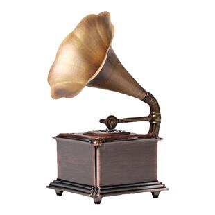 高音质桌面低音炮复古蓝牙音箱留声机电唱机黑胶唱片机生日礼物