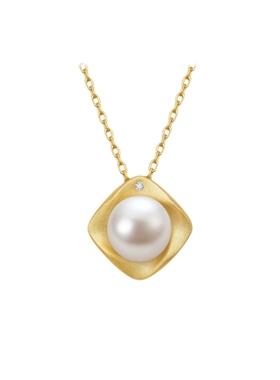 周六福淡水珍珠项链女S925银链坠轻奢小众送女友圣诞礼物