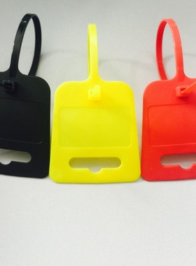 标牌扎带 可标记标牌的扎带 黑色标牌扎带 蓝色尼龙飞机孔扎带