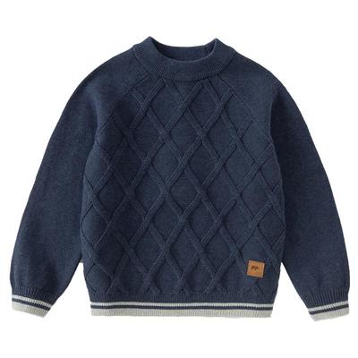 戴维贝拉男童纯棉毛衣儿童针织衫男孩学院风上衣2026秋冬新款童装