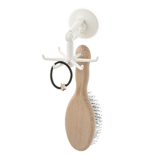 霜山免打孔六爪旋转挂钩无痕厨房锅铲浴室毛巾挂钩多功能置物挂架